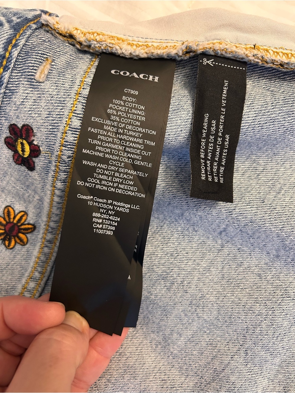 Coach Observed by Us Denim Embroidered skirt - Picture 6 of 6